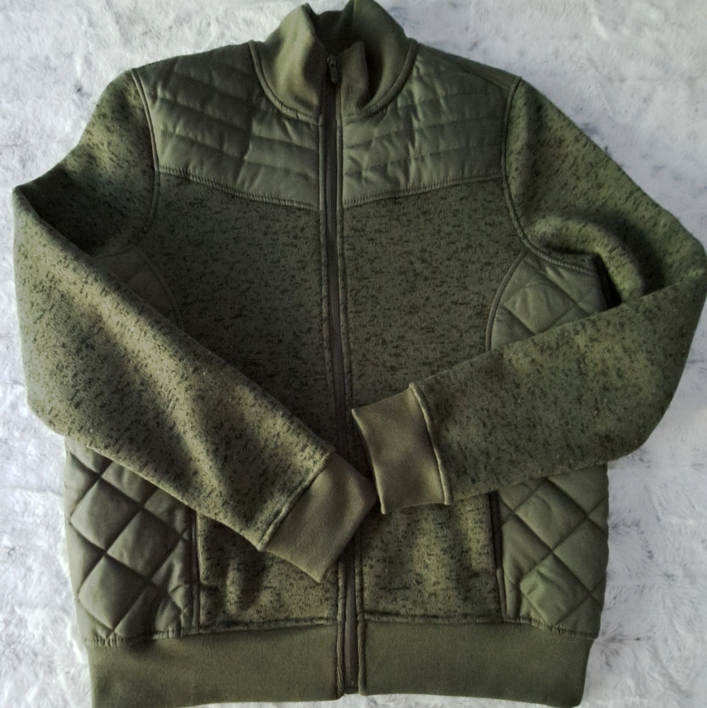 Xersion green athletic fall zip up jacket. Size M.